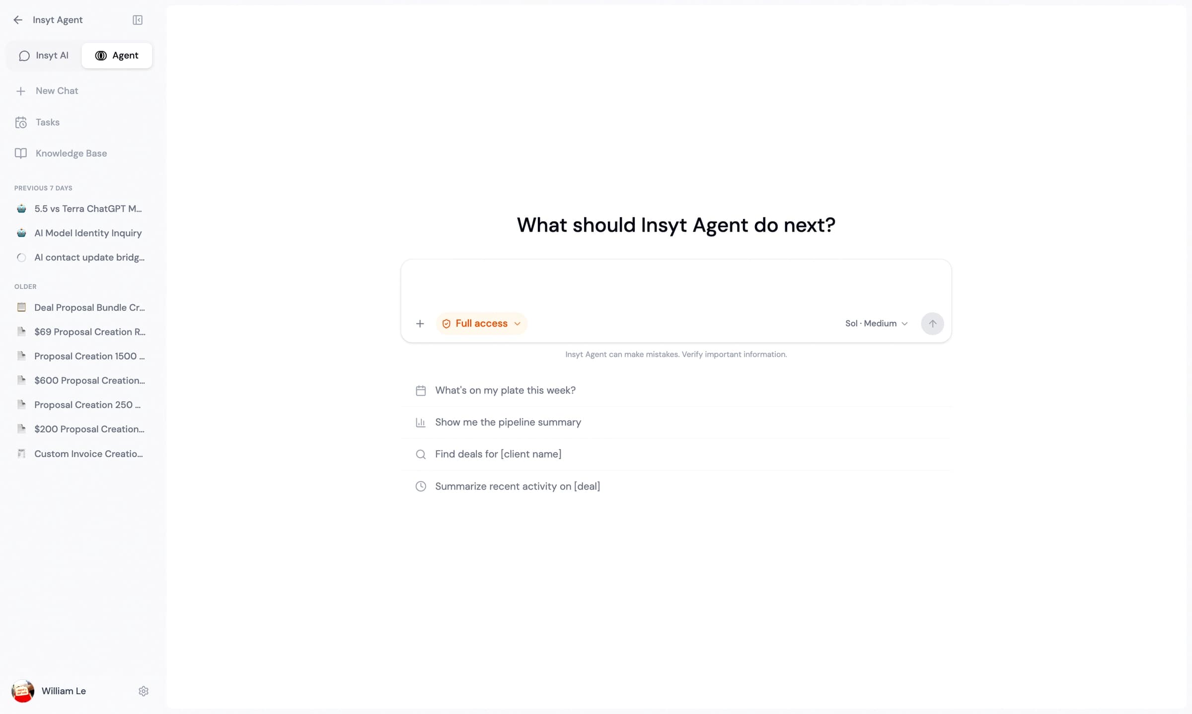 Sytmap Insyt Agent workspace and prompt composer
